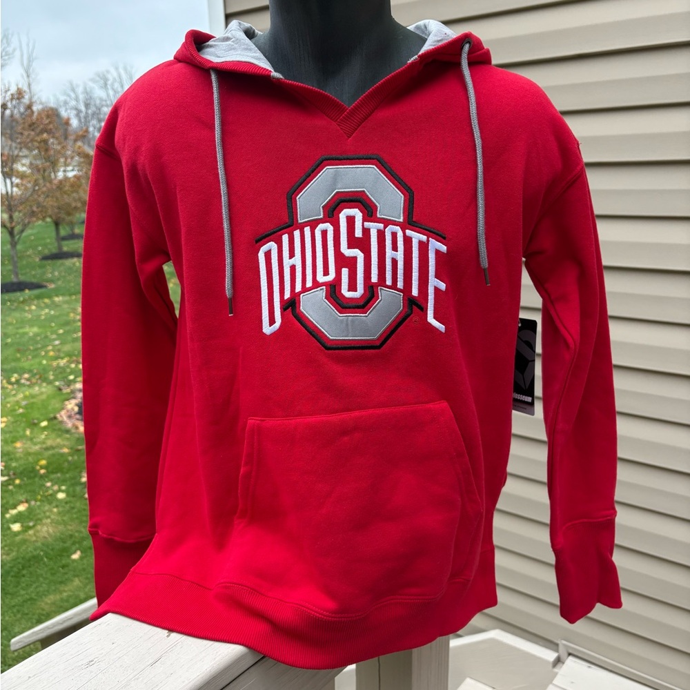 Ohio State Women’s‎ Small Hoodie w Front Pocket Embroidered Logo Split Sides NWT